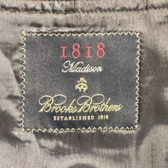Brooks Brothers 1818 Madison Dark Navy Blazer Vitale Barberis Wool 43R Classic - Picture 9 of 15